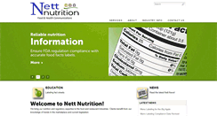 Desktop Screenshot of nettnutrition.com