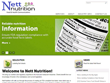 Tablet Screenshot of nettnutrition.com